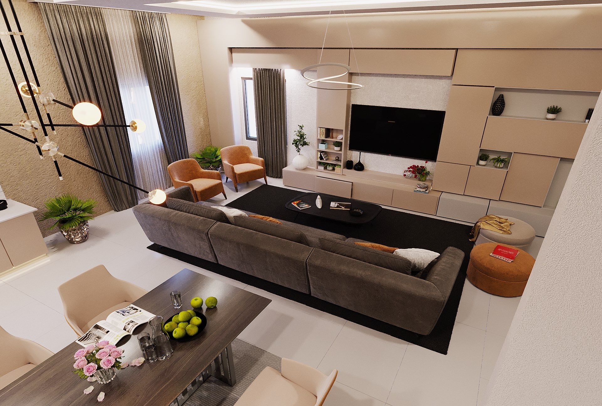 top living room view
